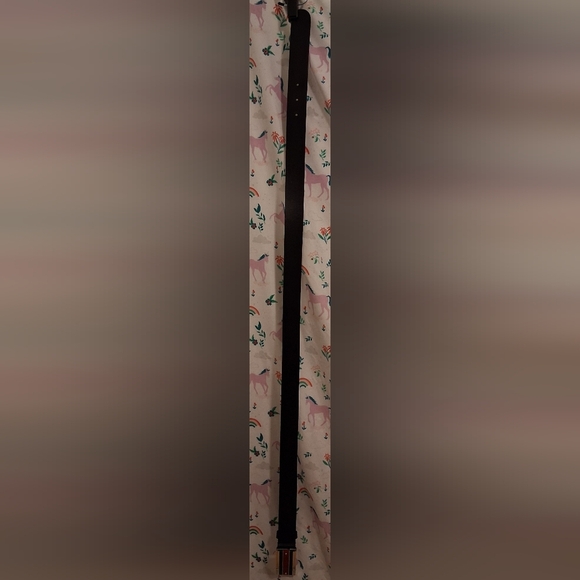 EUC Gucci Stripe Black Leather & Gold Tone Unisex Casual Everyday Prep Belt 39in - Picture 4 of 7